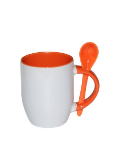 11oz Color Sublimation Spoon Mug-Orange