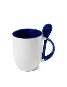 11oz Color Sublimation Spoon Mug-Blue