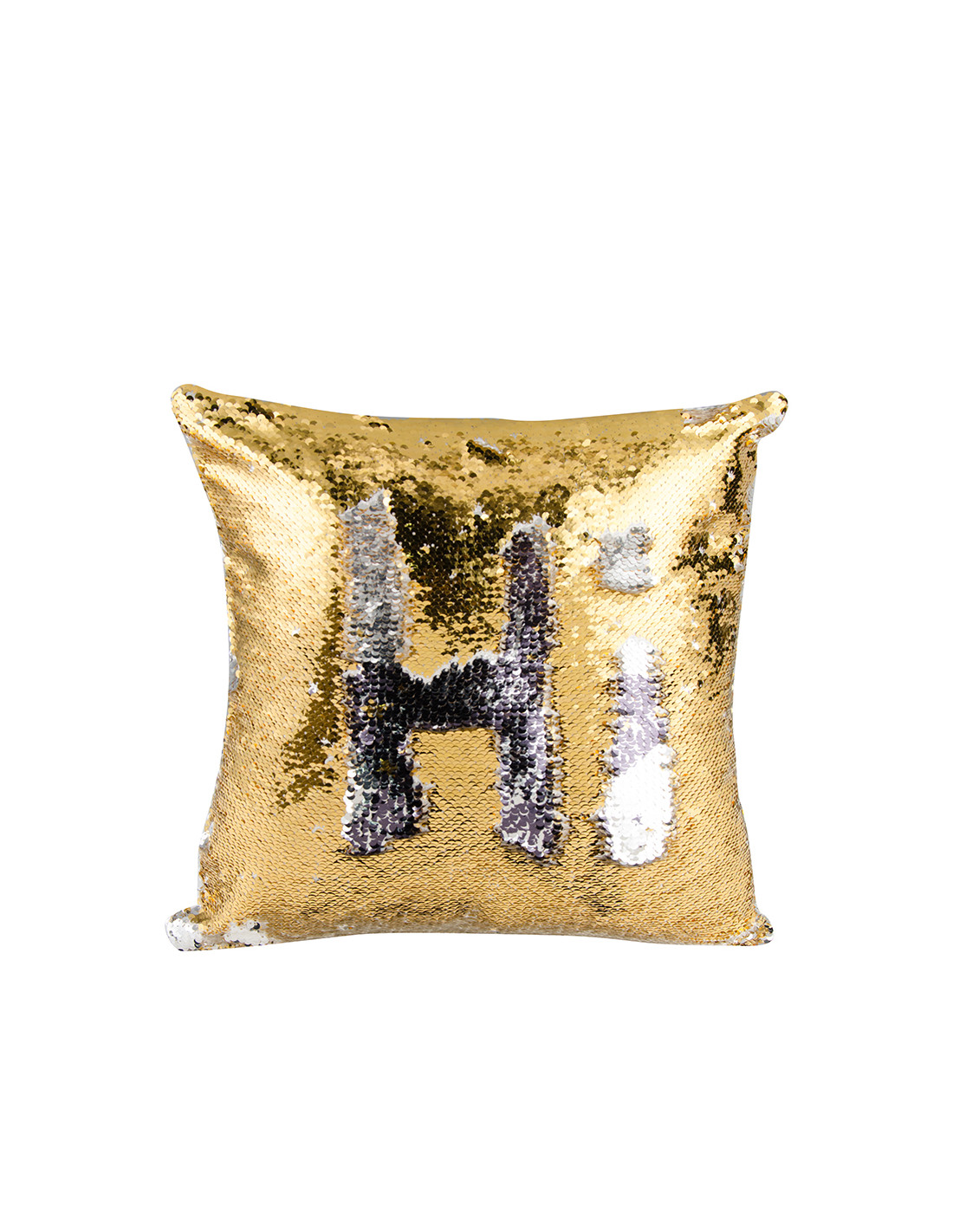 Housse de coussin à paillettes (or et argent)                      