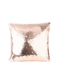 Funda de almohada con lentejuelas (champán y blanco)  