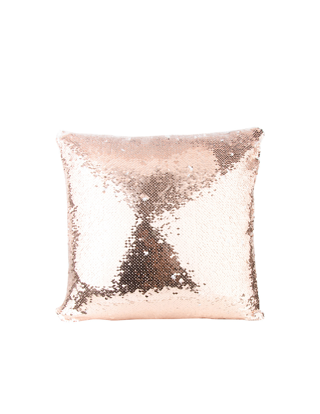 Housse de coussin à paillettes (Champagne avec blanc)  