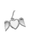 Collier coeur ailes d'ange (argent)