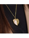 Collier coeur ailes d'ange (or)