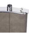 Flacon en acier inoxydable de 8 oz/240 ml avec couvercle en PU (gris foncé)