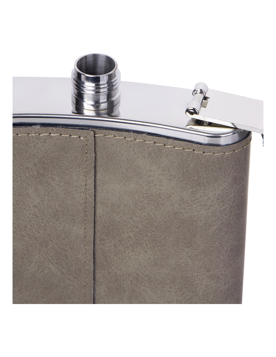 Flacon en acier inoxydable de 8 oz/240 ml avec couvercle en PU (gris foncé)