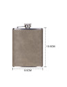 Flacon en acier inoxydable de 8 oz/240 ml avec couvercle en PU (gris foncé)