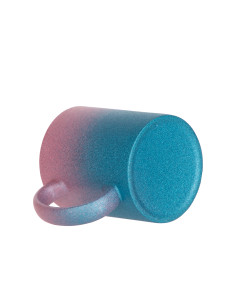 Tasse à paillettes à fond dégradé de 11 oz/330 ml (rose + bleu clair) 2
