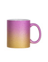 Tasse à paillettes à fond dégradé de 11 oz/330 ml (violet + or)