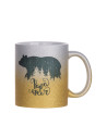 Tasse à paillettes à fond dégradé de 11 oz/330 ml (argent + or)
