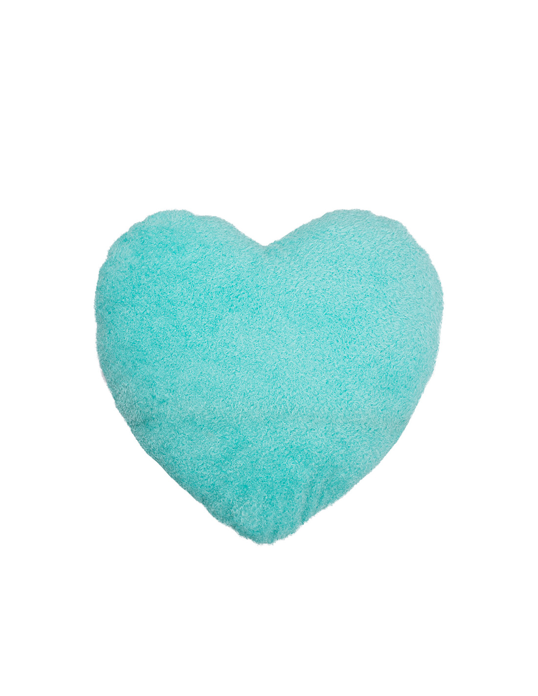 Housse de coussin en peluche mélangée en forme de cœur (blanc et vert, 40 x 40 cm)                               