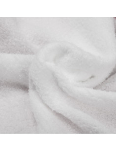 Housse de coussin carrée en peluche mélangée (blanc avec blanc, 40 x 40 cm)                                2