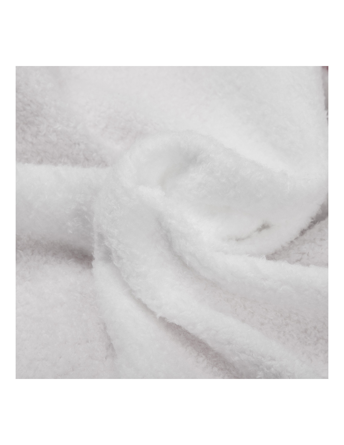 Housse de coussin carrée en peluche mélangée (blanc avec blanc, 40 x 40 cm)                               