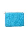 Crayon en peluche mélangé/étui de maquillage (blanc/bleu clair)