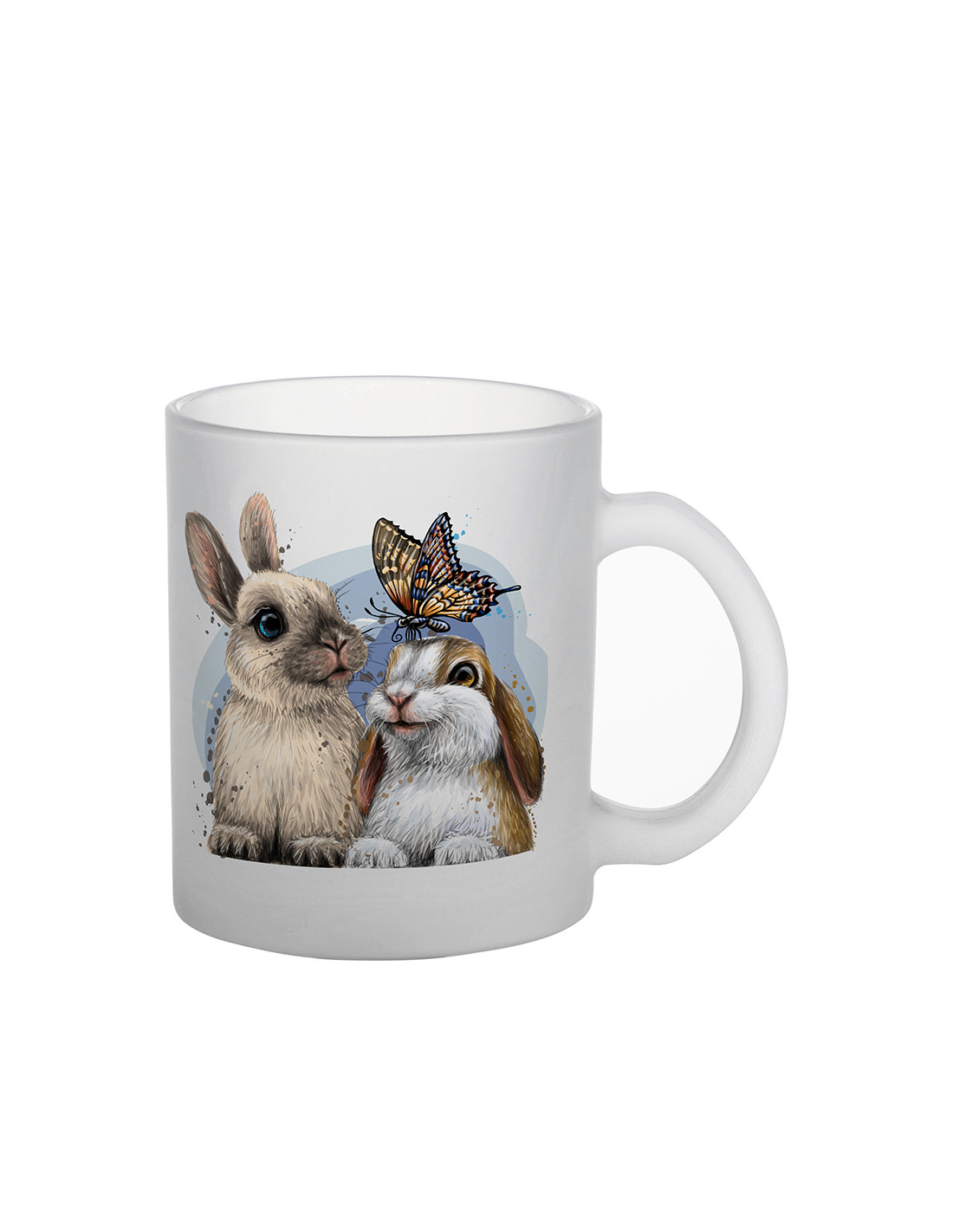 Tasses en verre (givrées)