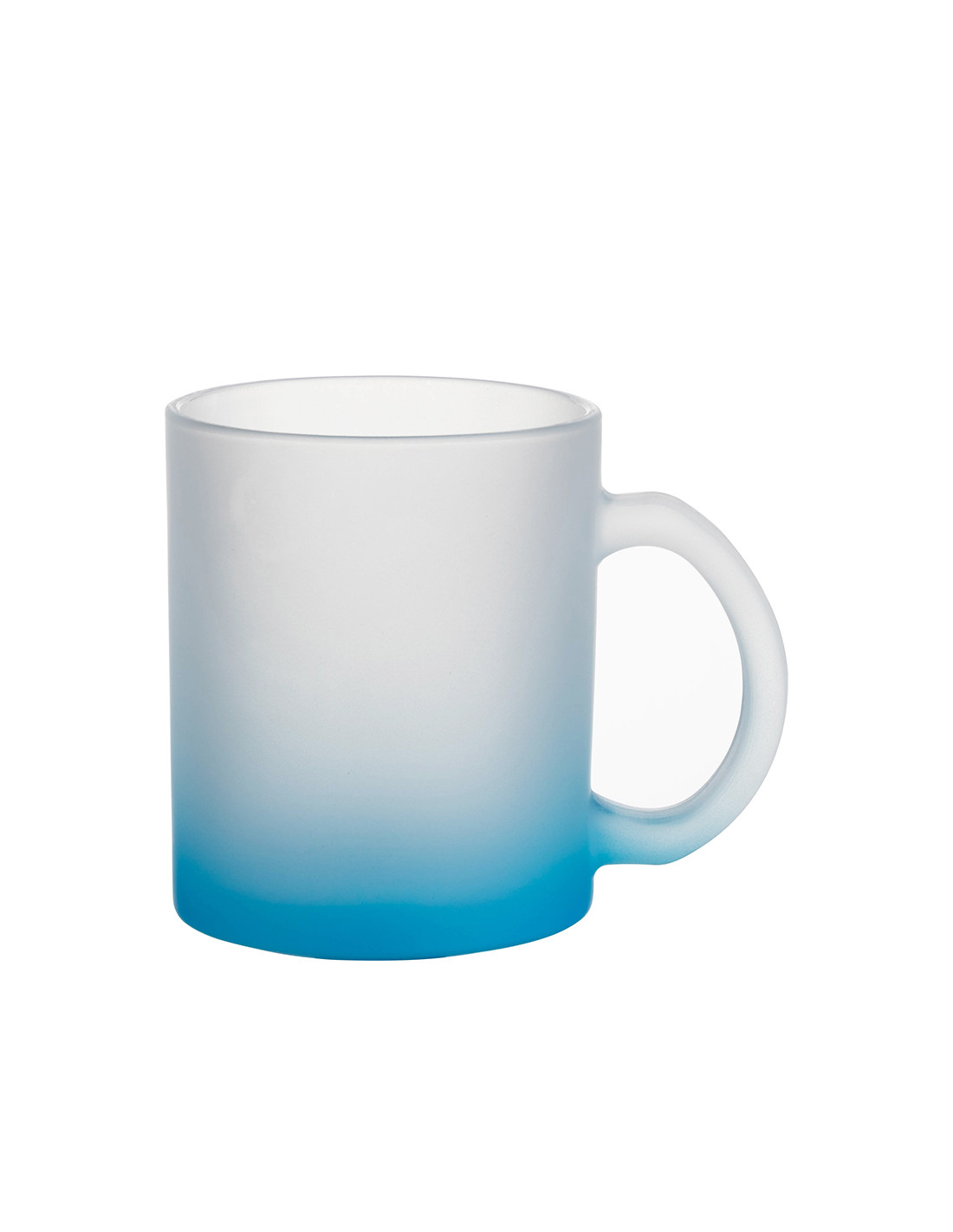 Tasses en verre 11oz dégradé bleu clair