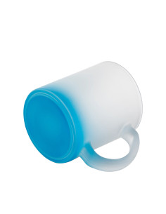 Tasses en verre 11oz dégradé bleu clair 2