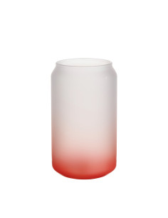 Tasses en verre de 13 oz/400 ml, rouge dégradé