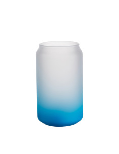 Tasses en verre 13oz/400ml dégradé bleu clair