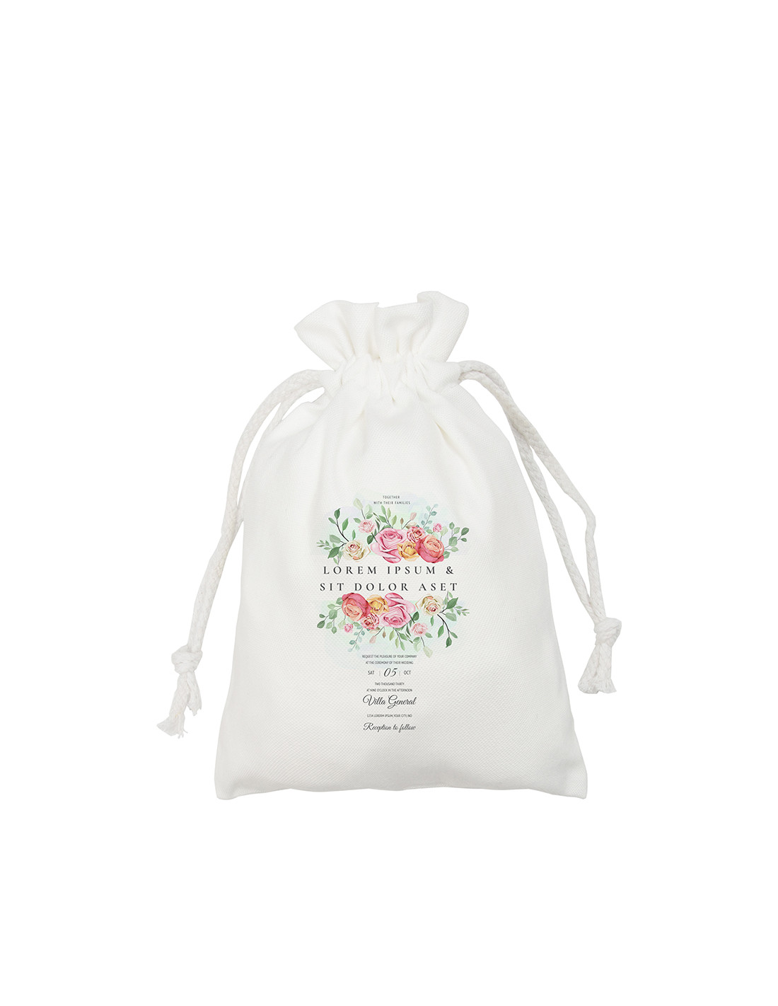 Sac à cordon en toile (16*23 cm)