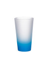 Tasse en verre de 17 oz (dégradé de couleur bleu clair)