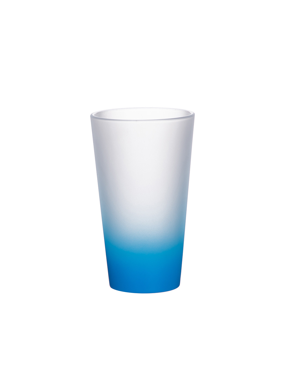 Tasse en verre de 17 oz (dégradé de couleur bleu clair)