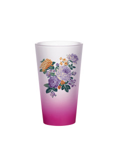 Tasse en verre de 17 oz (dégradé de couleur rose rouge) 2