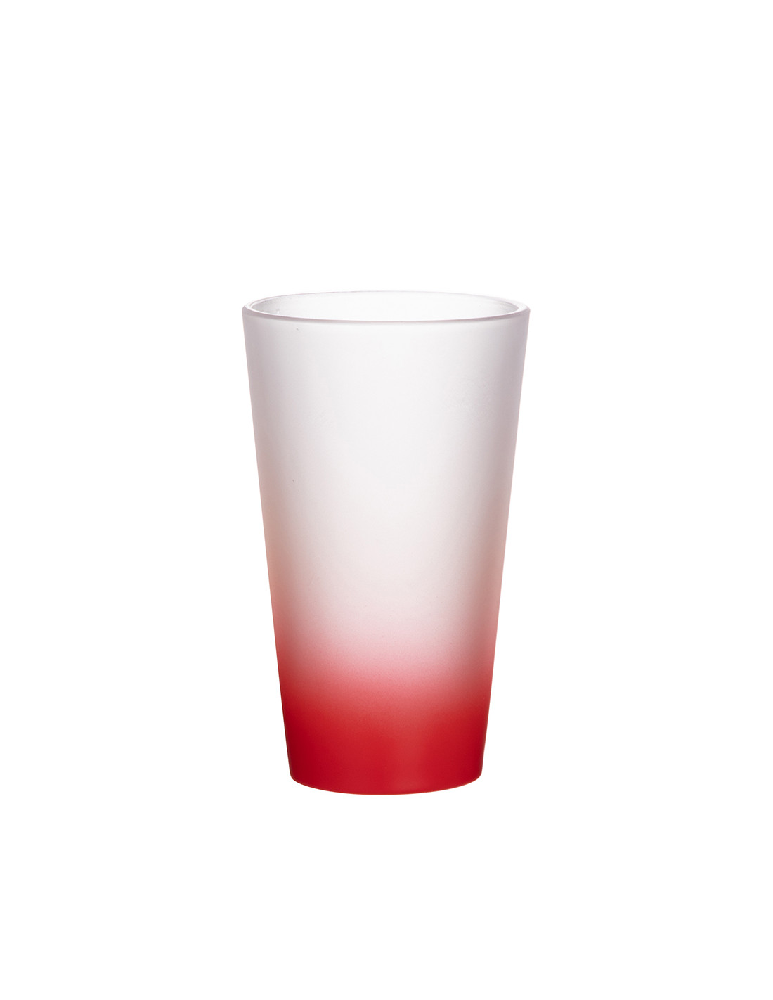 Tasse en verre de 17 oz (dégradé de couleur rouge)