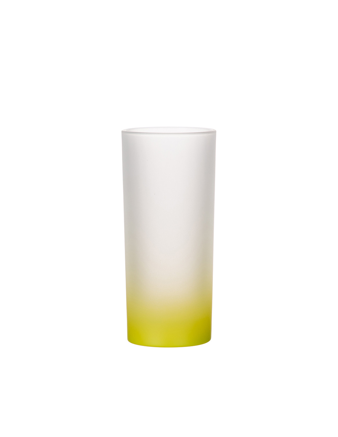 Tasse en verre de 10 oz (dégradé de couleur jaune citron)