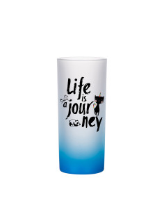 Tasse en verre de 10 oz (dégradé de couleur bleu clair) 2