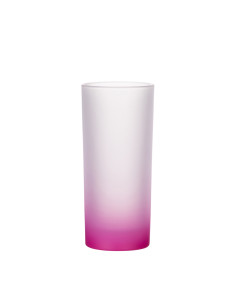 Tasse en verre de 10 oz (dégradé de couleur rose rouge)