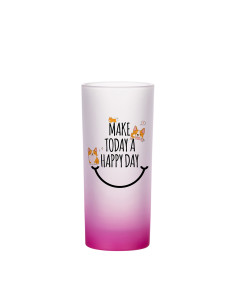 Tasse en verre de 10 oz (dégradé de couleur rose rouge) 2