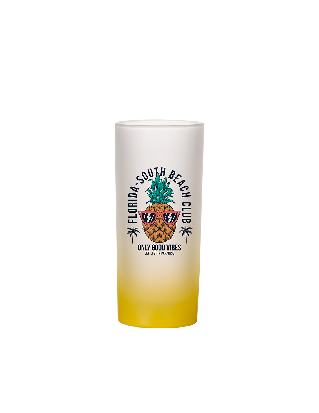 Tasse en verre de 10 oz (dégradé de couleur jaune)