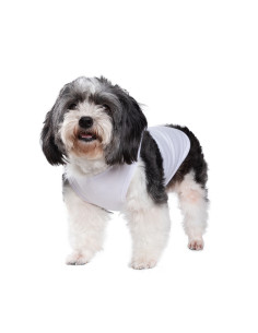 Sublimation Dog Top Tank T-Shirt  M(White)