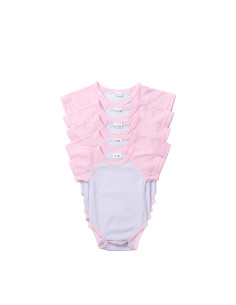 Combinaison bébé manches courtes Raglan M (rose, 3-6M) 2