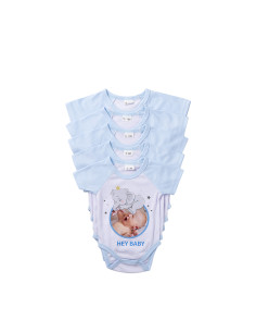 Combinaison bébé manches courtes Raglan XL (bleu clair, 12-18 mois)