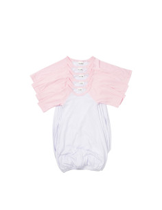 Chemise de nuit bébé manches longues Raglan L (rose, 6-12M)