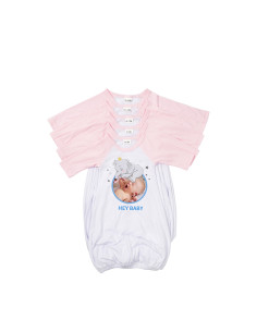 Chemise de nuit bébé manches longues Raglan L (rose, 6-12M) 2