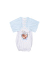 Chemise de nuit bébé manches longues Raglan XXL (bleu clair, 18-24 M)