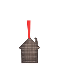 Ornement en métal maison en pain d'épice rouge de 3 po 2
