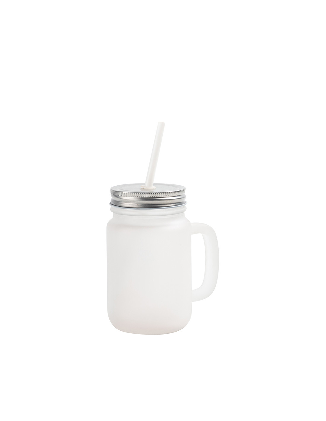 Pot Mason de 12 oz/350 ml avec paille (givré)