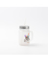Pot Mason de 12 oz/350 ml avec paille (givré)