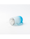 Pot Mason 12oz/350ml avec paille (givré, dégradé bleu clair)