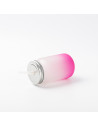 Pot Mason de 15 oz/450 ml sans poignée (givré, dégradé rose rouge)