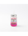 Pot Mason de 15 oz/450 ml sans poignée (givré, dégradé rose rouge)