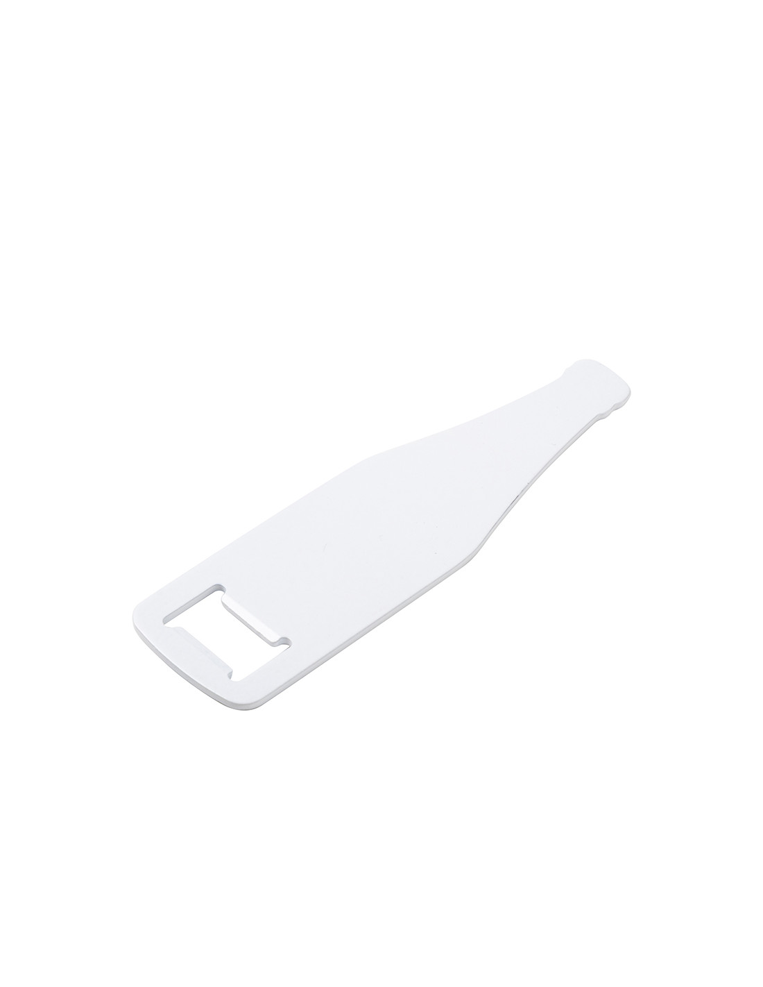 Ouvre-bouteille entièrement blanc en acier inoxydable (bouteille de vin, 3,5 x 11,6 cm)