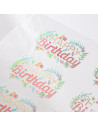 Feuille de transfert en faux strass (Joyeux anniversaire, 9,5 x 6 cm)
5 feuilles/paquet
