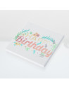 Feuille de transfert en faux strass (Joyeux anniversaire, 9,5 x 6 cm)
5 feuilles/paquet