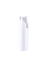 Bouteille en aluminium mince de sport portative de 22 oz/650 ml avec bouchon transparent (blanc)