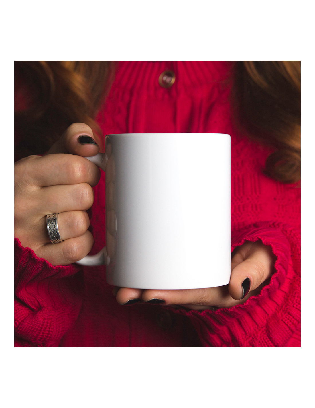 Tasse à revêtement blanc de 11 oz avec boîte individuelle blanche
