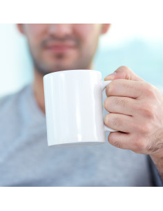 Tasse à revêtement blanc de 11 oz 2